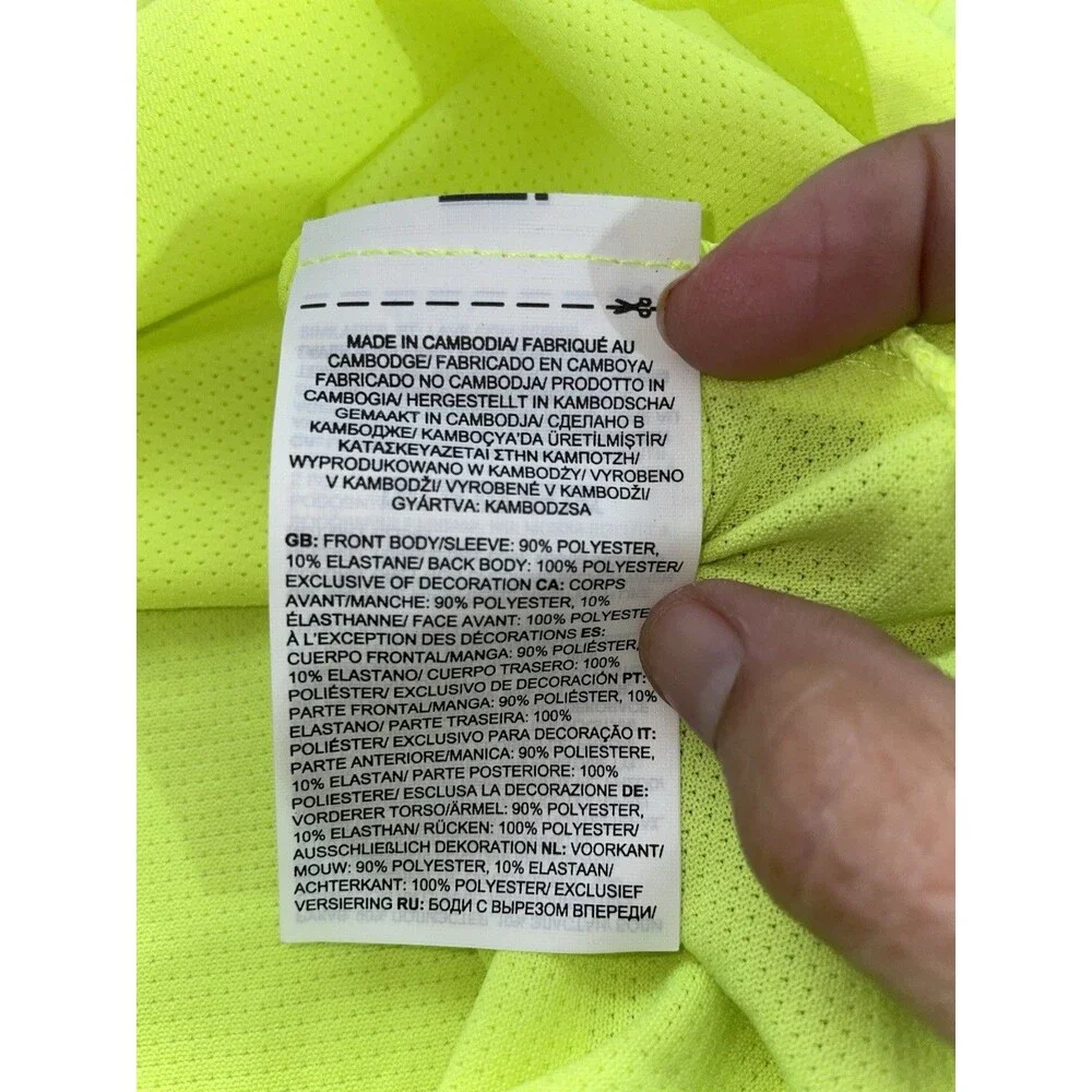 The North Face FlashDry Mesh Performance Tee Mens S LED Yellow NWT